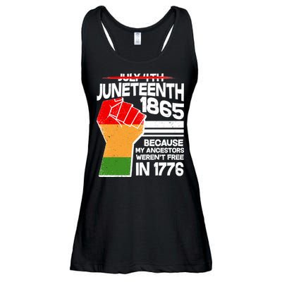 Not July 4th Juneteenth 1885 Ladies Essential Flowy Tank