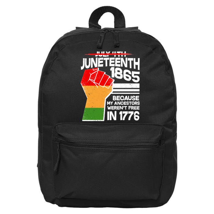 Not July 4th Juneteenth 1885 16 in Basic Backpack