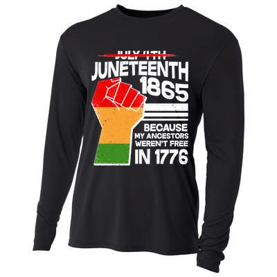 Not July 4th Juneteenth 1885 Cooling Performance Long Sleeve Crew