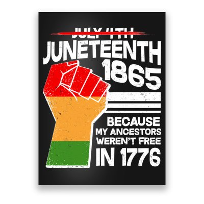 Not July 4th Juneteenth 1885 Poster