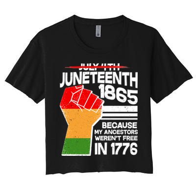 Not July 4th Juneteenth 1885 Crop Top