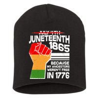 Not July 4th Juneteenth 1885 Short Acrylic Beanie
