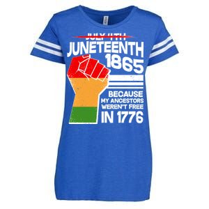 Not July 4th Juneteenth 1885 Enza Ladies Jersey Football T-Shirt