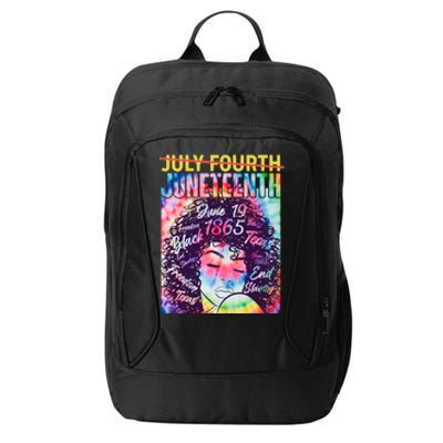 Not July 4th Juneteenth Tie Dye African American Woman City Backpack