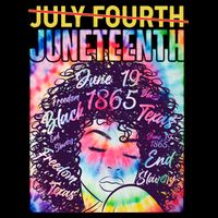 Not July 4th Juneteenth Tie Dye African American Woman Backpack