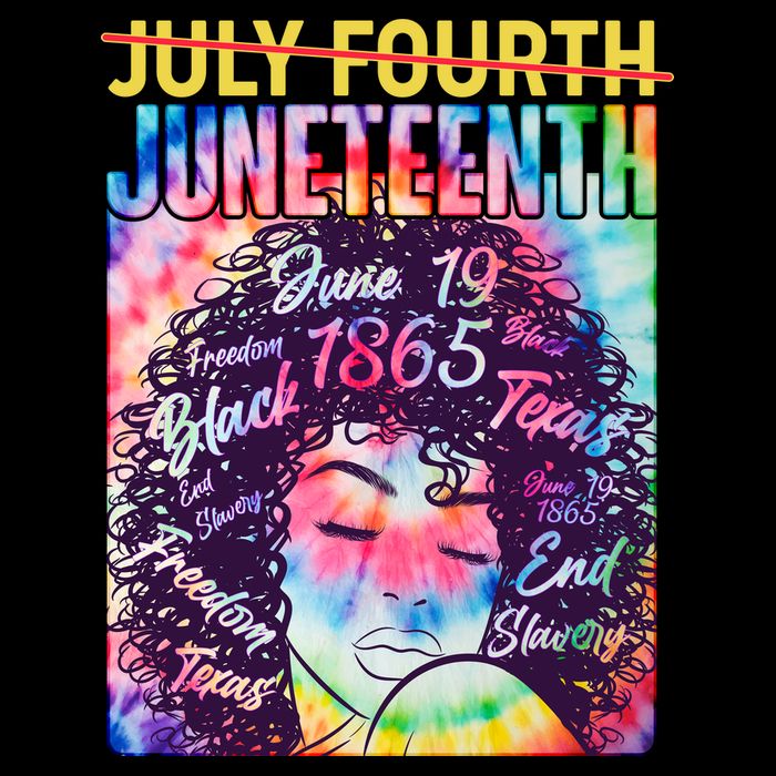 Not July 4th Juneteenth Tie Dye African American Woman Backpack