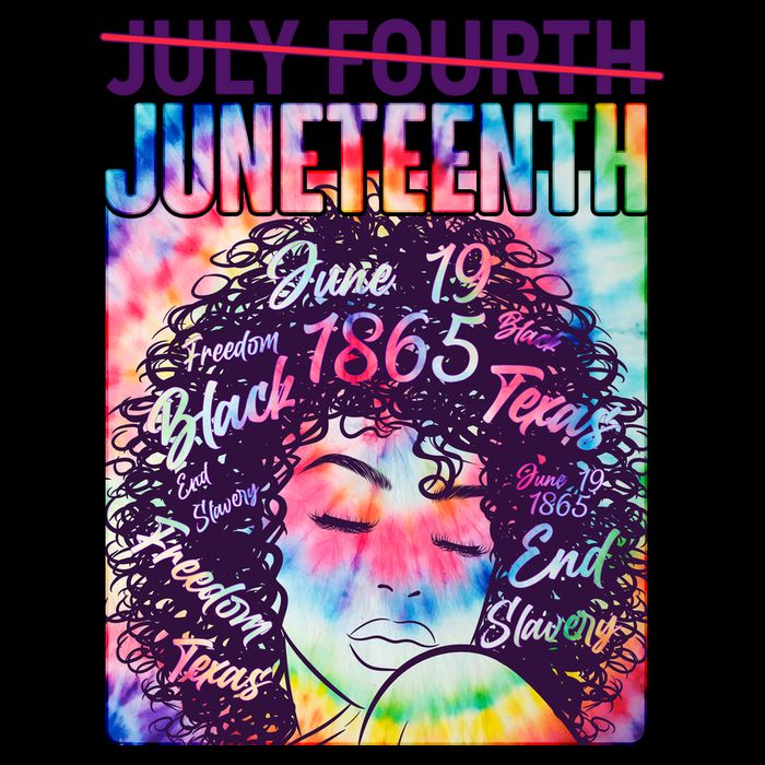 Not July 4th Juneteenth Tie Dye African American Woman Mug