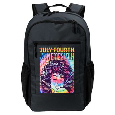 Not July 4th Juneteenth Tie Dye African American Woman Daily Commute Backpack