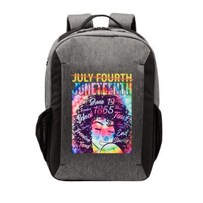 Not July 4th Juneteenth Tie Dye African American Woman Vector Backpack