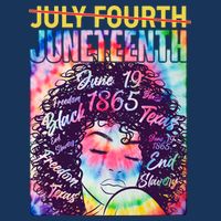 Not July 4th Juneteenth Tie Dye African American Woman Tall T-Shirt