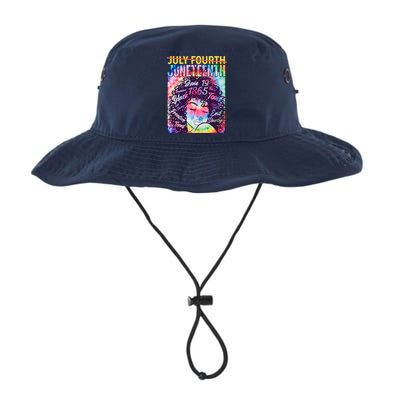 Not July 4th Juneteenth Tie Dye African American Woman Bucket Hat