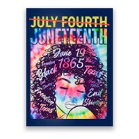 Not July 4th Juneteenth Tie Dye African American Woman Poster