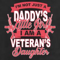 Not just A Daddy's Little Girl I'm A Veterans Daughter 7 Panel Mesh Trucker Snapback Hat