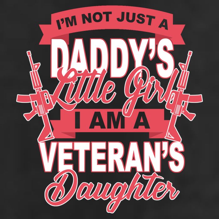 Not just A Daddy's Little Girl I'm A Veterans Daughter 7 Panel Mesh Trucker Snapback Hat