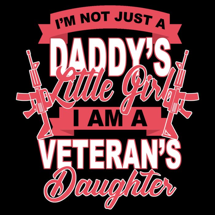 Not just A Daddy's Little Girl I'm A Veterans Daughter Kids T-Shirt