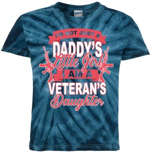 Not just A Daddy's Little Girl I'm A Veterans Daughter Kids Tie-Dye T-Shirt