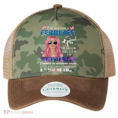 Not Just A February Girl Wonderful Sassy Birthday  Legacy Tie Dye Trucker Hat