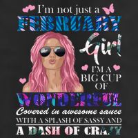 Not Just A February Girl Wonderful Sassy Birthday  25L Jumbo Tote