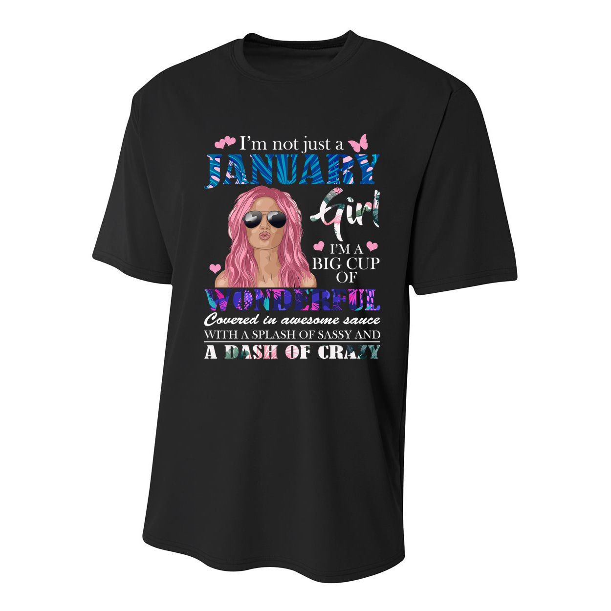 Not Just A Janurary Girl Wonderful Sassy Birthday  Youth Performance Sprint T-Shirt