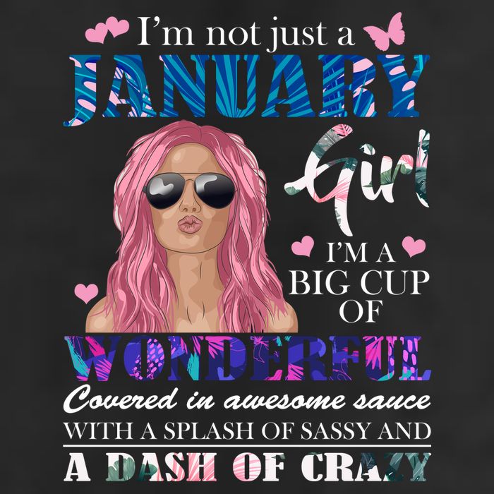 Not Just A Janurary Girl Wonderful Sassy Birthday  25L Jumbo Tote