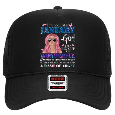 Not Just A Janurary Girl Wonderful Sassy Birthday  Trucker Hat
