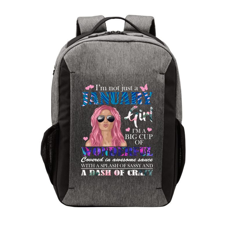 Not Just A Janurary Girl Wonderful Sassy Birthday  Vector Backpack