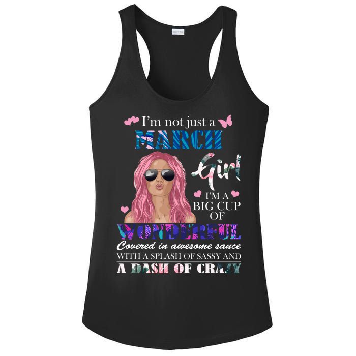 Not Just A March Girl Wonderful Sassy Birthday  Ladies PosiCharge Competitor Racerback Tank