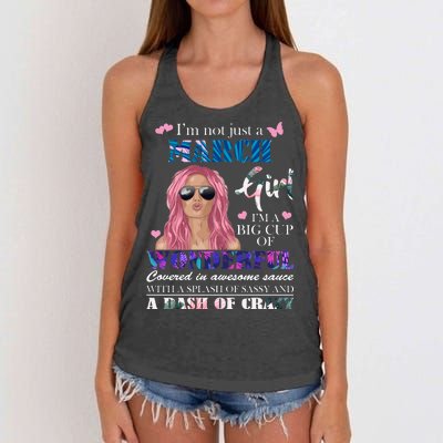 Not Just A March Girl Wonderful Sassy Birthday  Women's Knotted Racerback Tank