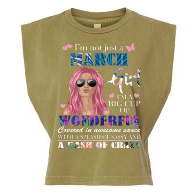 Not Just A March Girl Wonderful Sassy Birthday  Garment-Dyed Women's Muscle Tee