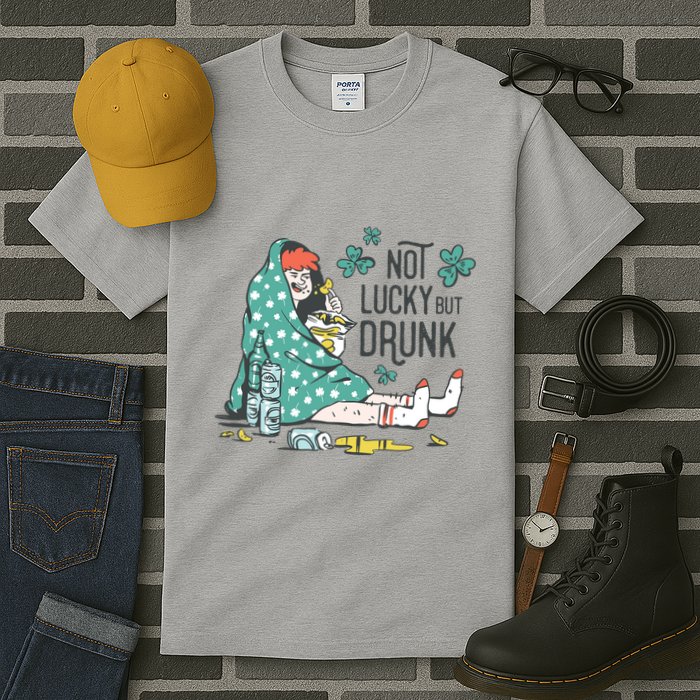 Not Lucky But Drunk Tall T-Shirt