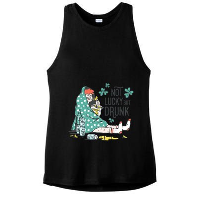 Not Lucky But Drunk Ladies PosiCharge Tri-Blend Wicking Tank