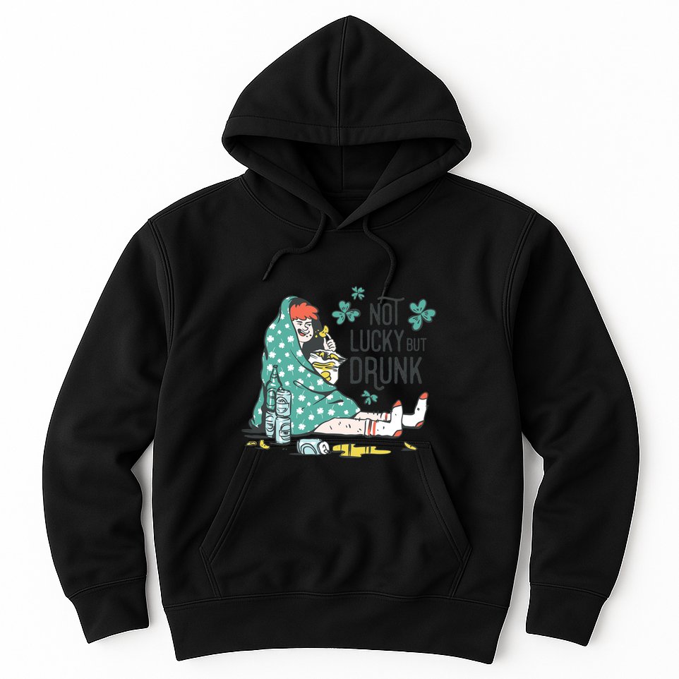 Not Lucky But Drunk Hoodie