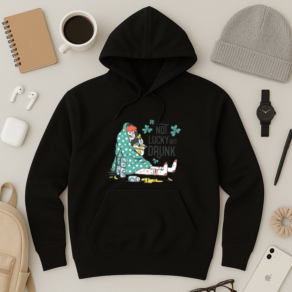 Not Lucky But Drunk Hoodie