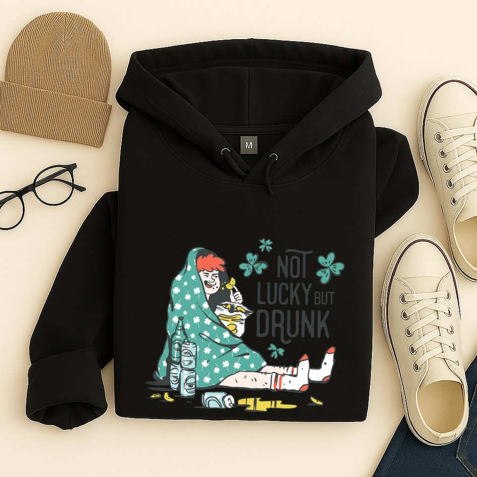 Not Lucky But Drunk Hoodie
