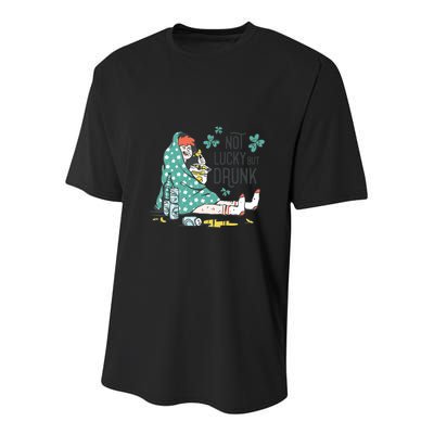 Not Lucky But Drunk Youth Performance Sprint T-Shirt