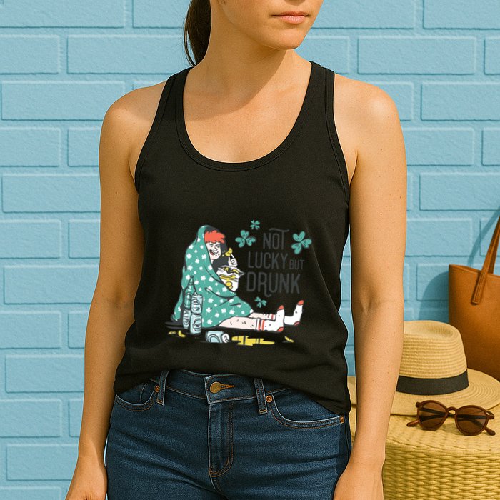 Not Lucky But Drunk Womens Tank Top