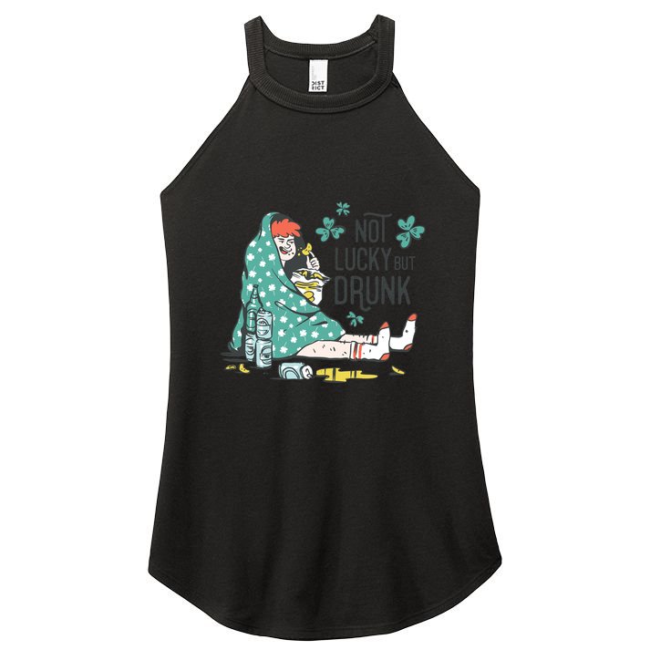 Not Lucky But Drunk Women's Perfect Tri Rocker Tank