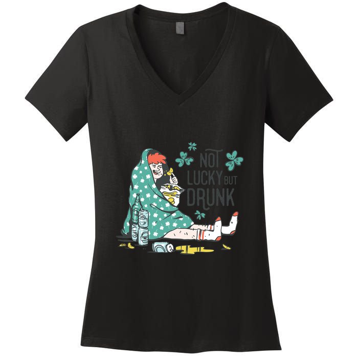 Not Lucky But Drunk Women's V-Neck T-Shirt