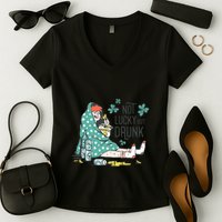 Not Lucky But Drunk Women's V-Neck T-Shirt
