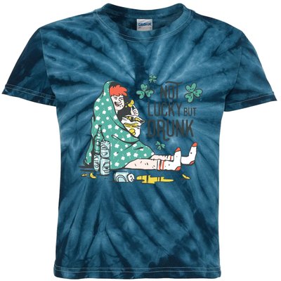 Not Lucky But Drunk Kids Tie-Dye T-Shirt