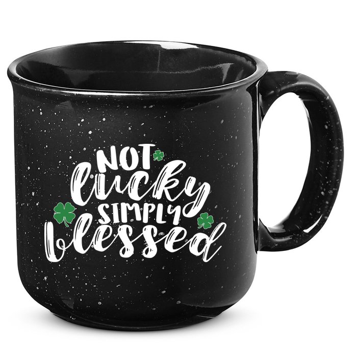 Not Lucky Simply Blessed 15oz Campfire Ceramic Mug