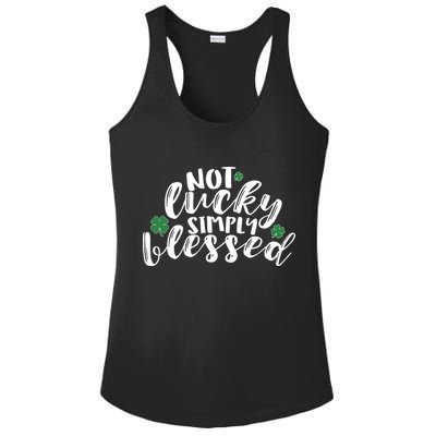Not Lucky Simply Blessed Ladies PosiCharge Competitor Racerback Tank