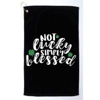 Not Lucky Simply Blessed Golf Towel