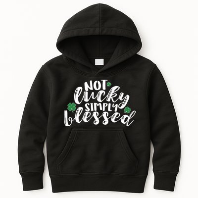 Not Lucky Simply Blessed Kids Hoodie