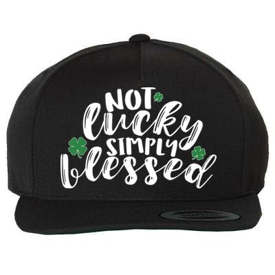 Not Lucky Simply Blessed Wool Snapback Cap