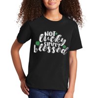 Not Lucky Simply Blessed Kids T-Shirt