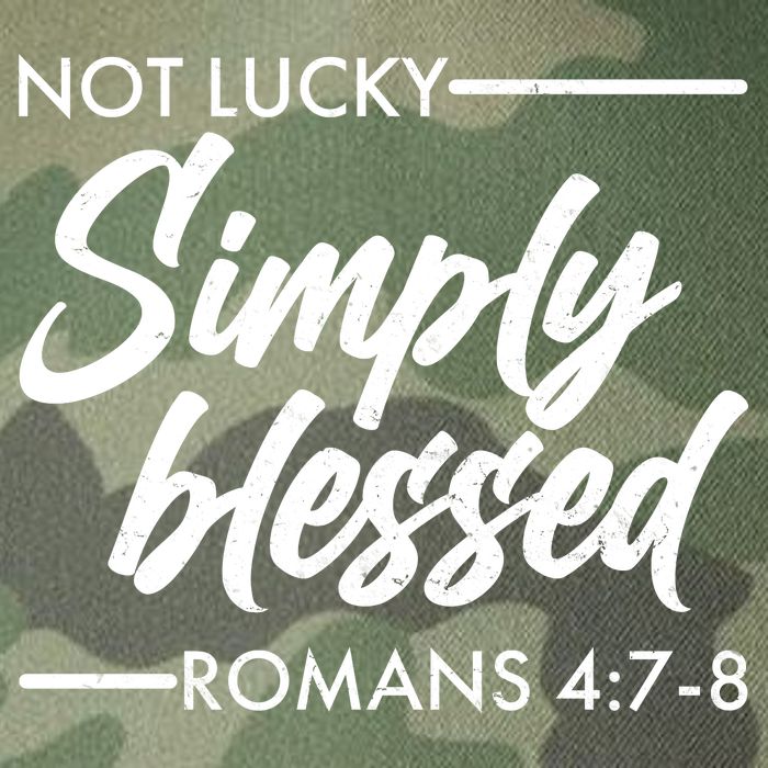 Not Lucky Simply Blessed Romans 4: 7-8 Legacy Tie Dye Trucker Hat