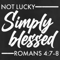 Not Lucky Simply Blessed Romans 4: 7-8 Adult Drive Performance Visor