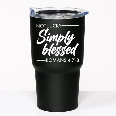 Not Lucky Simply Blessed Romans 4: 7-8 Tumbler