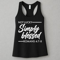 Not Lucky Simply Blessed Romans 4: 7-8 Womens Tank Top